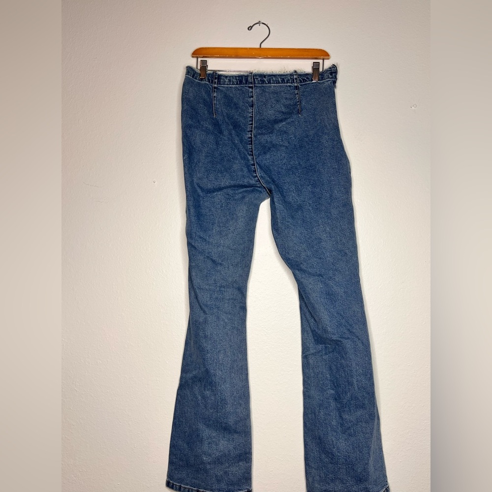 Superdown Blue Flare Wide Leg Jeans - Picture 4 of 4